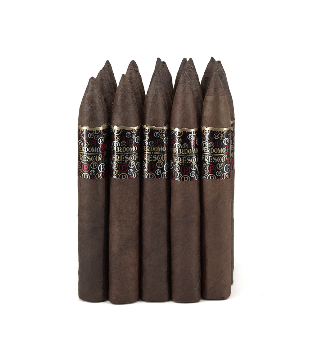 Perdomo Fresco Maduro Torpedo Cigar Box of 25 close-up from AuCigars, premium Cuban cigar