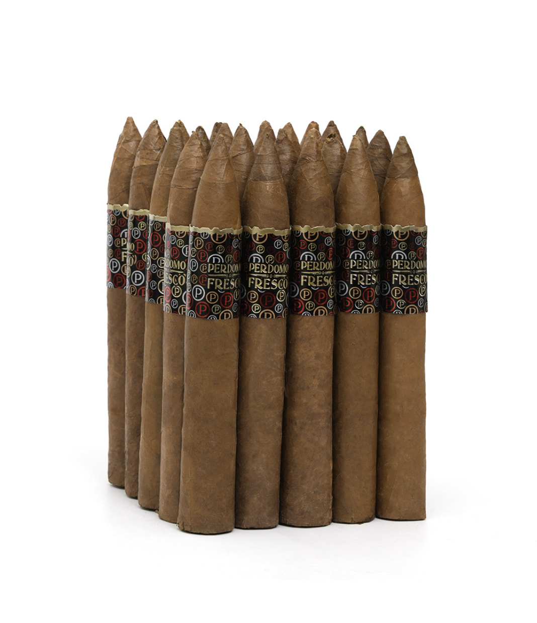 Perdomo Fresco Sun Grown Torpedo Cigar Box of 25 close-up from AuCigars, premium Cuban cigar
