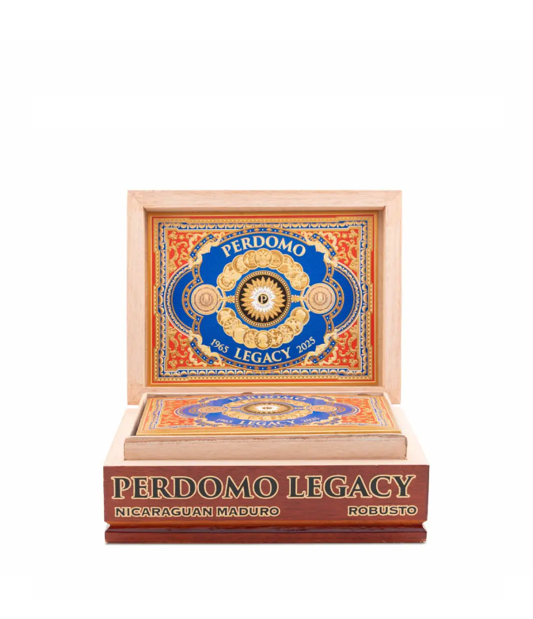 Perdomo Legacy Maduro Robusto Cigar Box View 4 from AuCigars, premium Cuban cigar