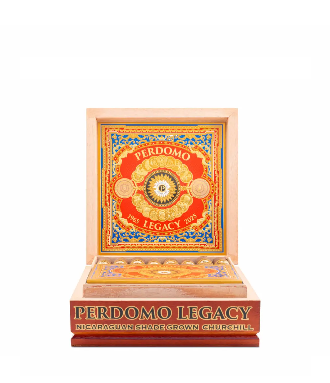 Perdomo Legacy Shade Grown Churchill Cigar Box View 4 from AuCigars, premium Cuban cigar