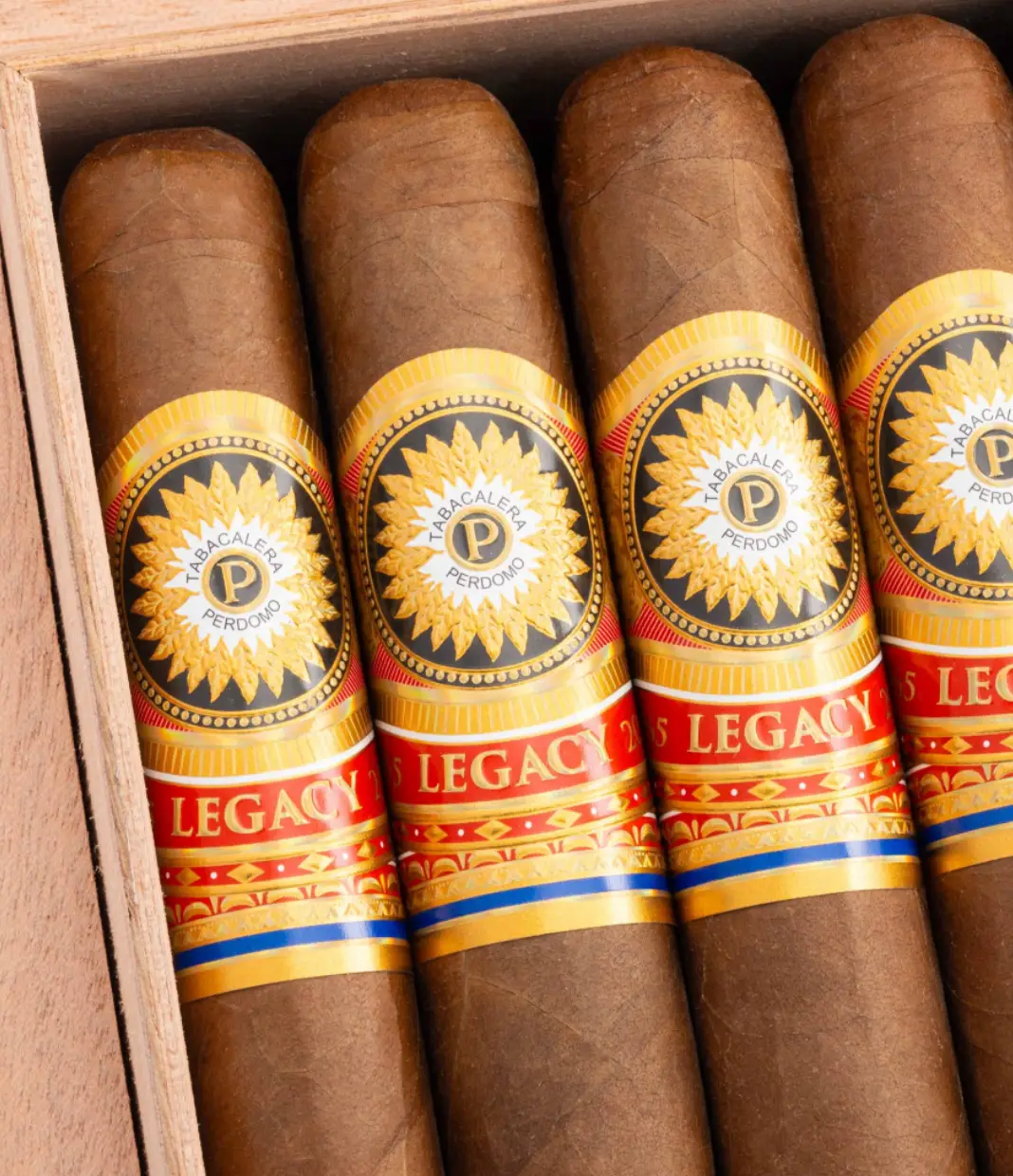 Perdomo Legacy Shade Grown Robusto Cigar Box View 2 from AuCigars, premium Cuban cigar