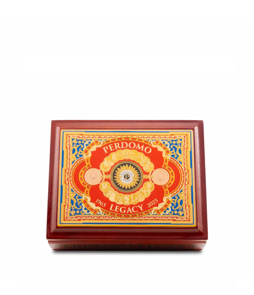 Perdomo Legacy Shade Grown Robusto Cigar Box View 3 from AuCigars, premium Cuban cigar