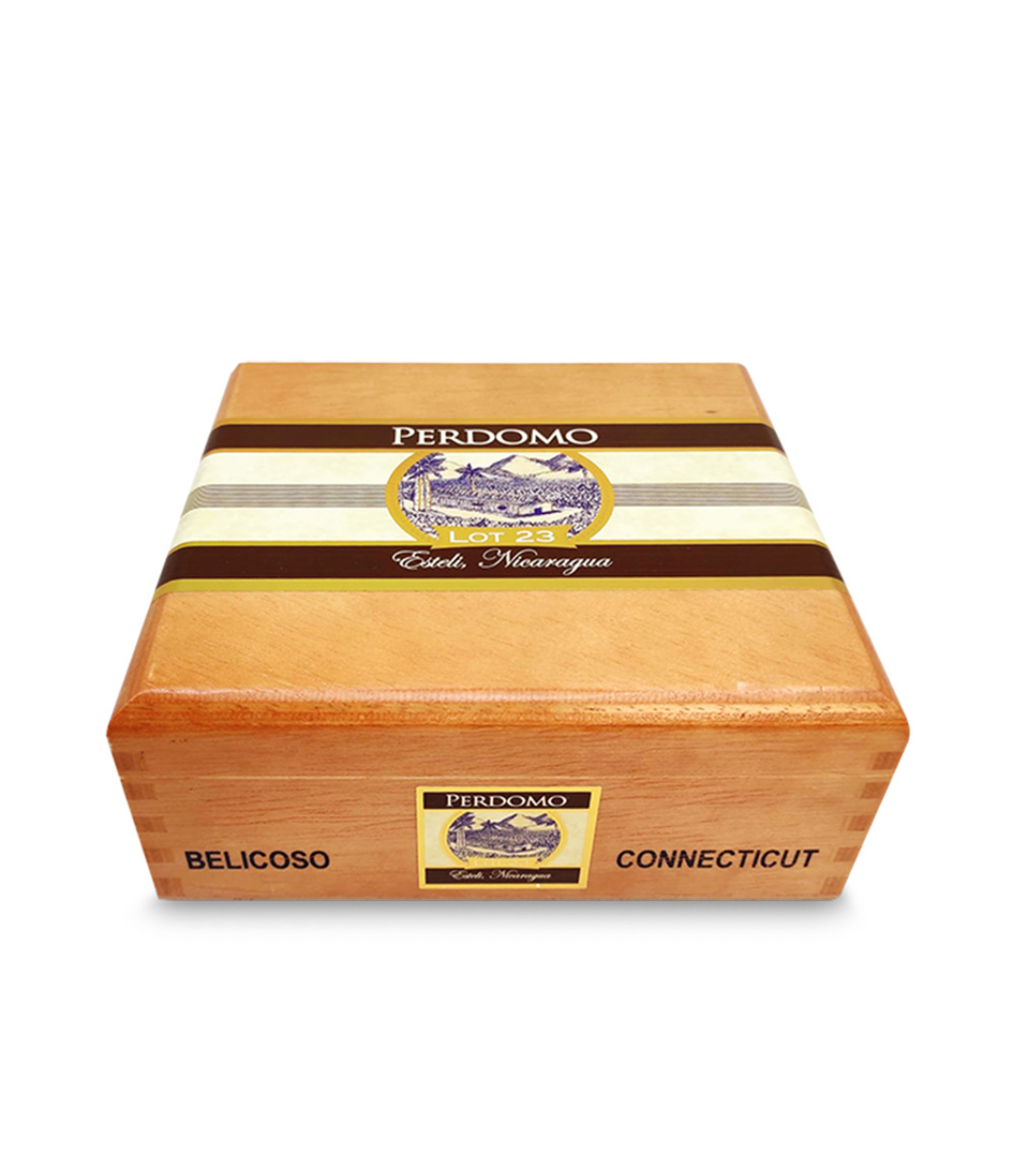 Perdomo Lot 23 Connecticut Belicoso Cigar Box View 2 from AuCigars, premium Cuban cigar