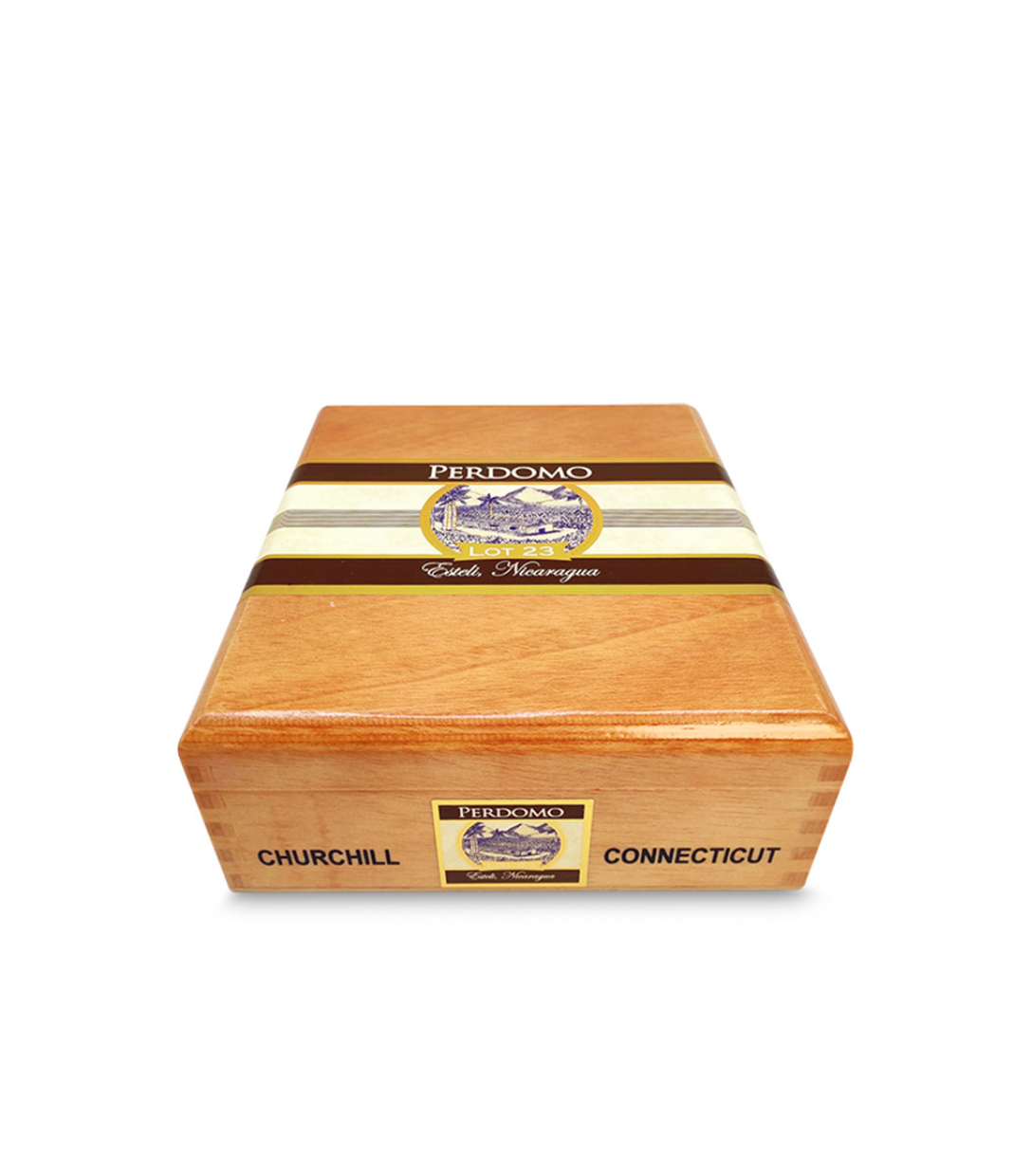 Perdomo Lot 23 Connecticut Churchill Cigar Box View 2 from AuCigars, premium Cuban cigar
