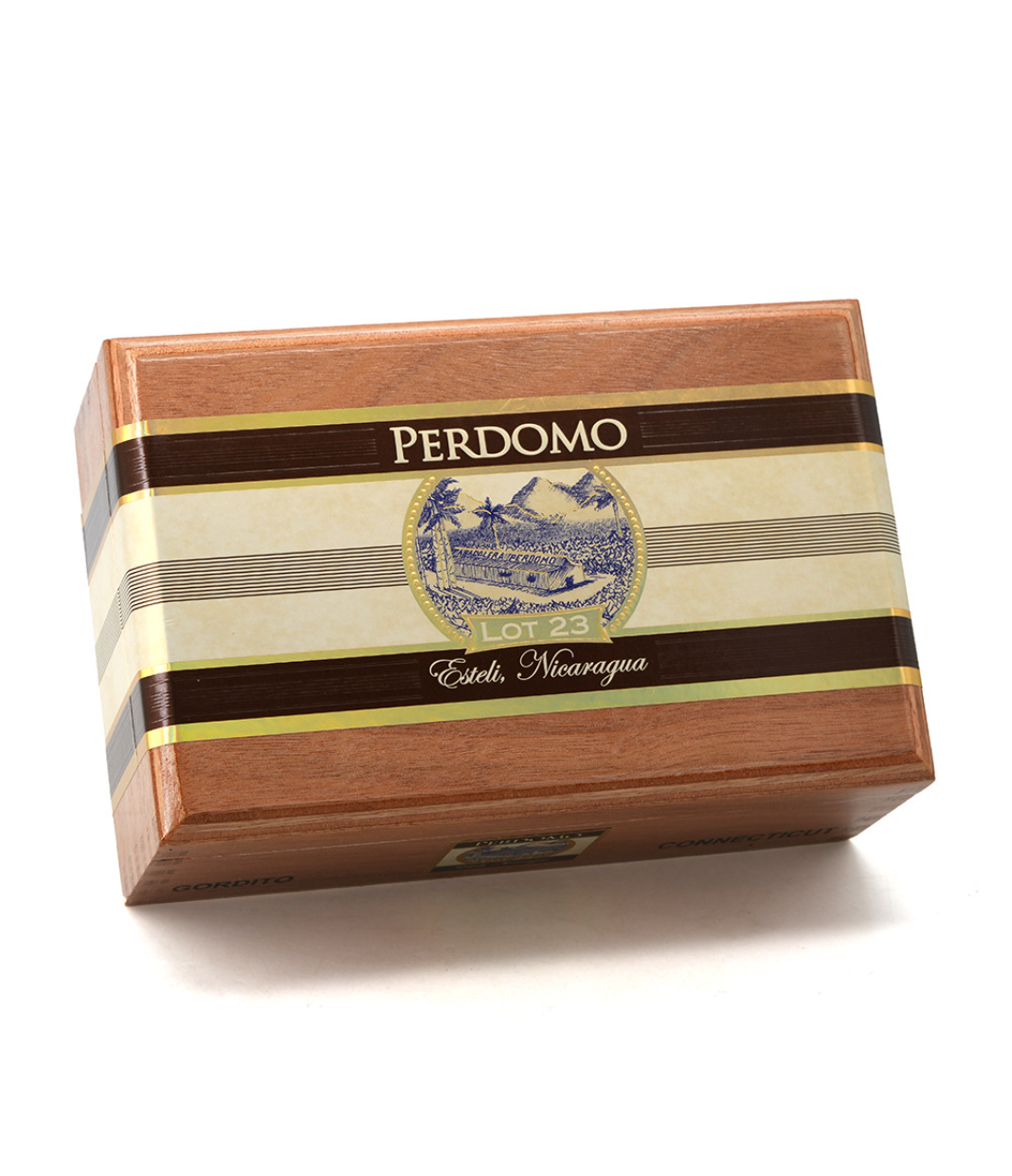 Perdomo Lot 23 Connecticut Gordito Cigar Box View 3 from AuCigars, premium Cuban cigar