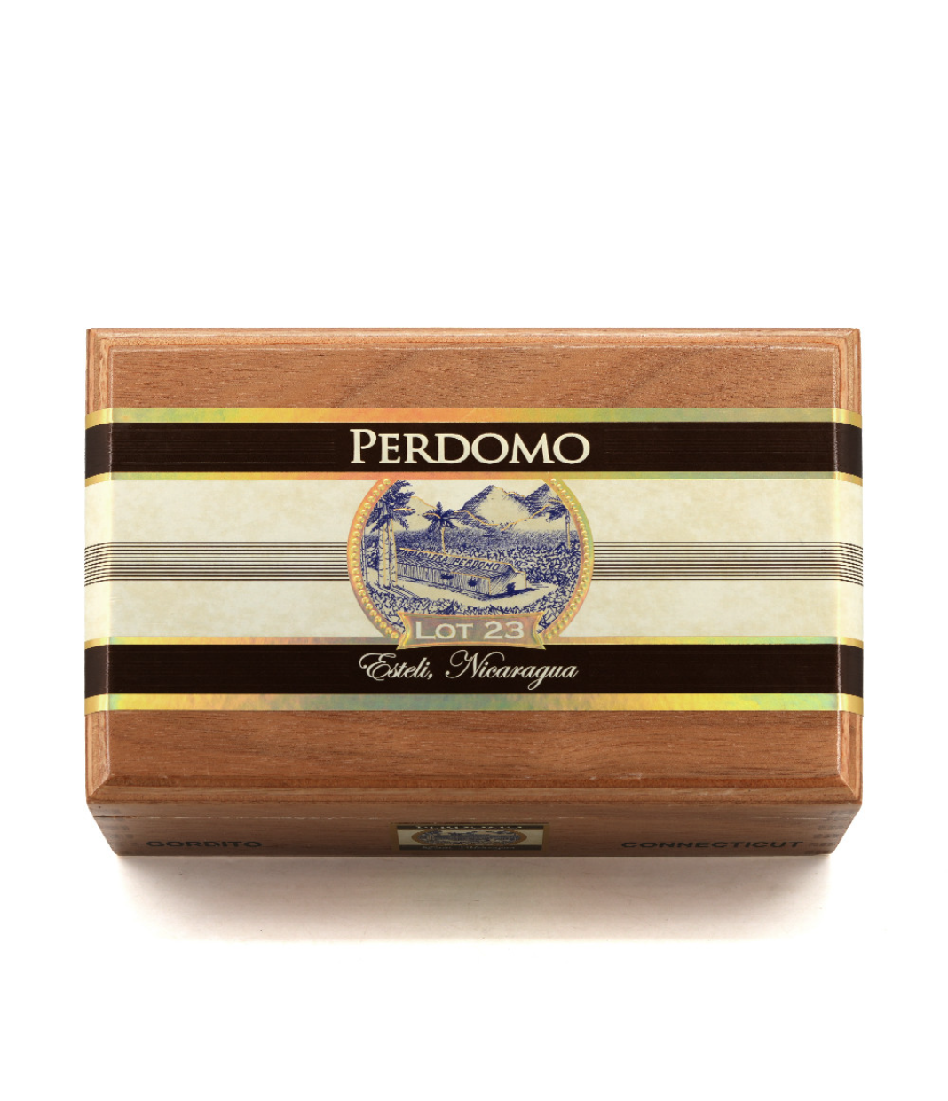 Perdomo Lot 23 Connecticut Gordito Cigar Box View 4 from AuCigars, premium Cuban cigar