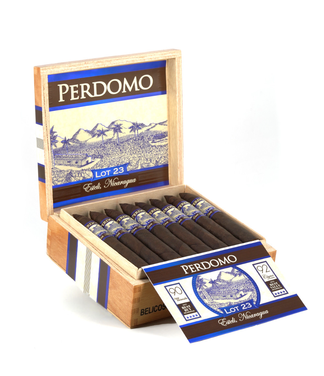 Perdomo Lot 23 Maduro Belicoso Cigar Box View 2 from AuCigars, premium Cuban cigar