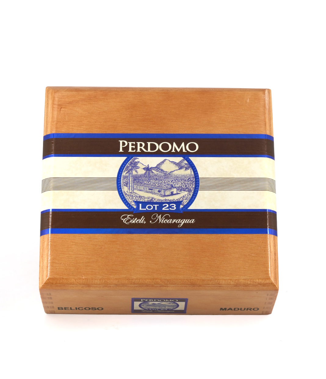 Perdomo Lot 23 Maduro Belicoso Cigar Box View 3 from AuCigars, premium Cuban cigar