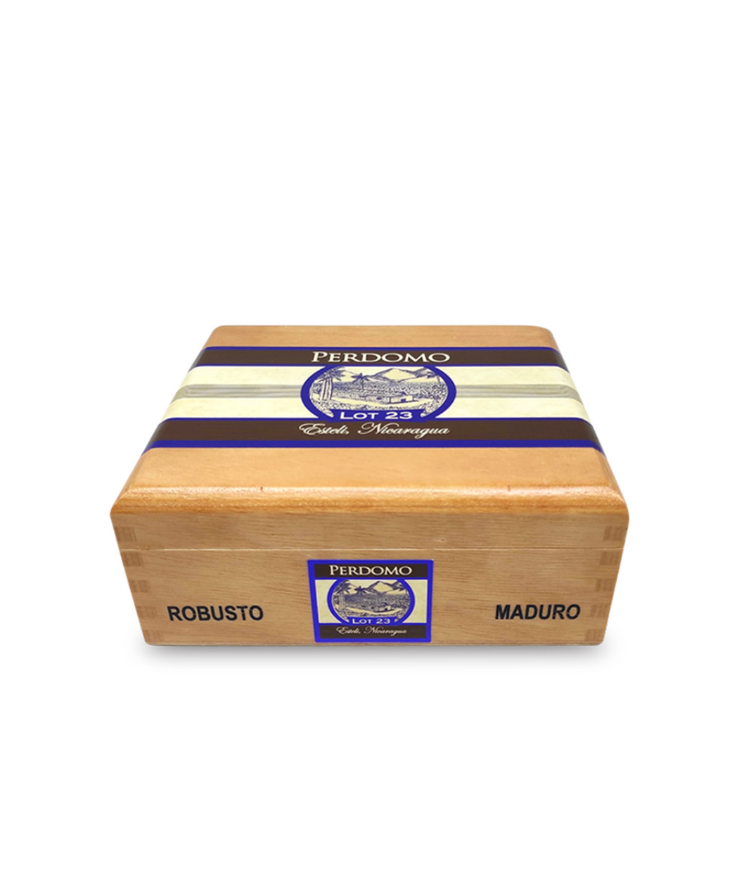 Perdomo Lot 23 Maduro Robusto Cigar Box View 2 from AuCigars, premium Cuban cigar