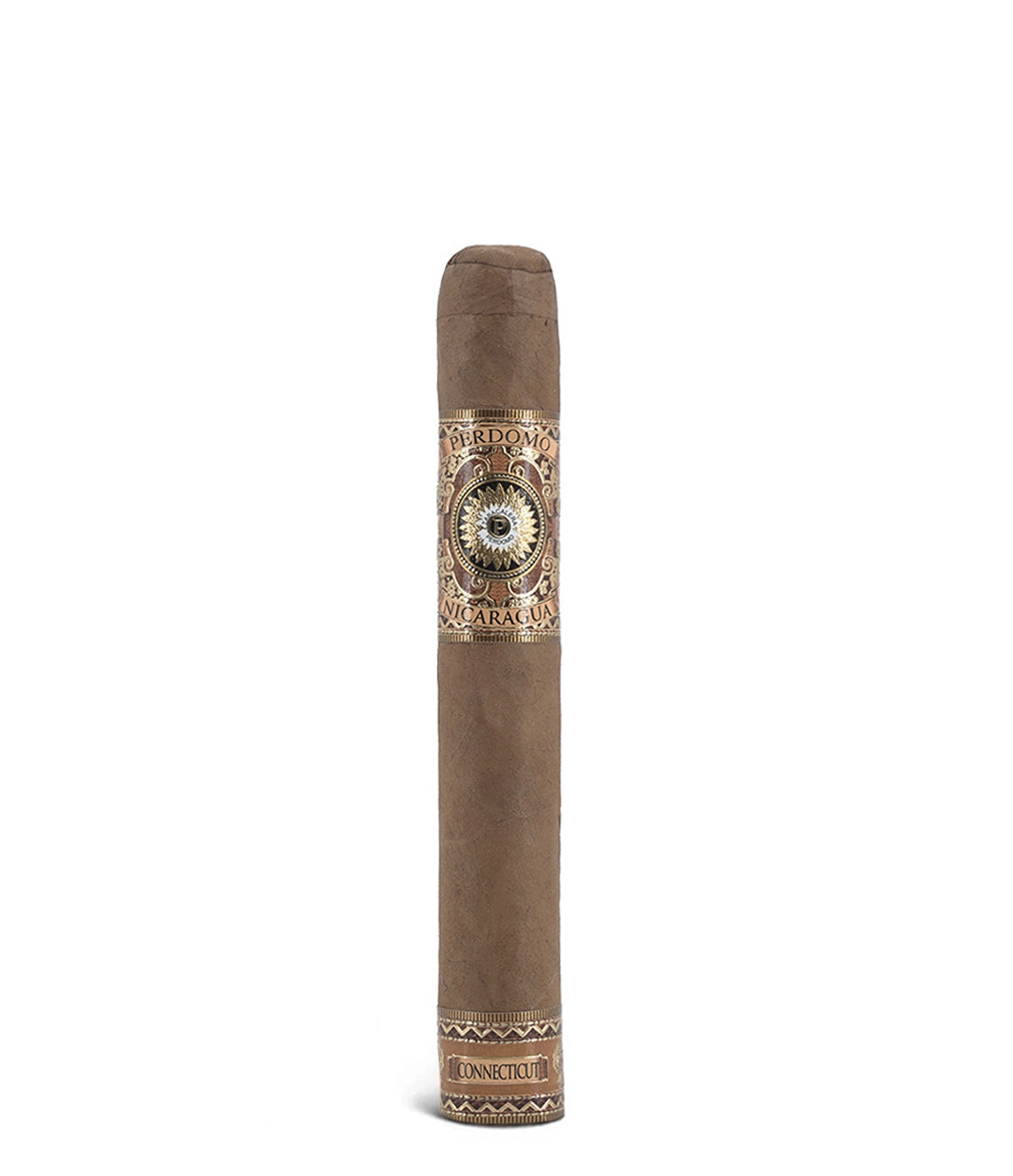 Perdomo Nicaragua Bourbon Barrel Aged Connecticut Epicure Cigar close-up from AuCigars, premium Cuban cigar