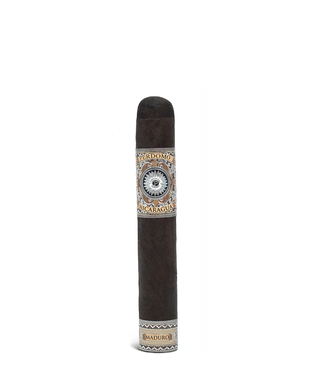 Perdomo Nicaragua Bourbon Barrel Aged Maduro Gordo Cigar close-up from AuCigars, premium Cuban cigar