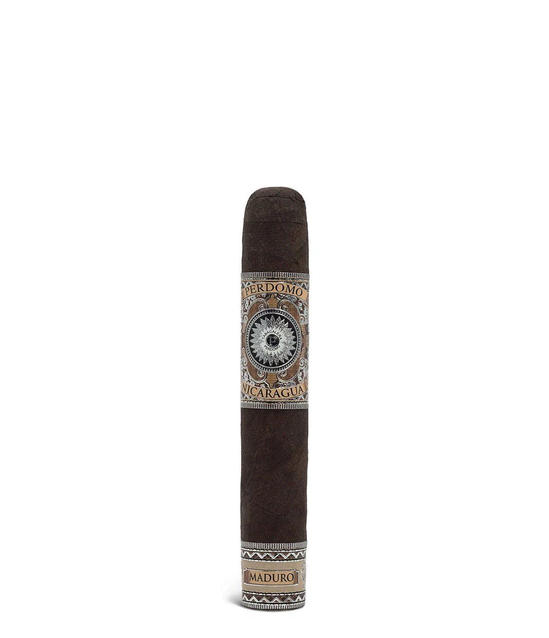 Perdomo Nicaragua Bourbon Barrel Aged Maduro Robusto Cigar close-up from AuCigars, premium Cuban cigar