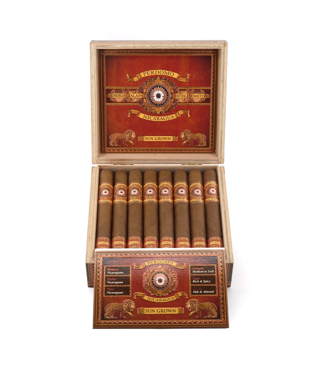 Perdomo Nicaragua Bourbon Barrel Aged Sun Grown Epicure Cigar Box View 2 from AuCigars, premium Cuban cigar