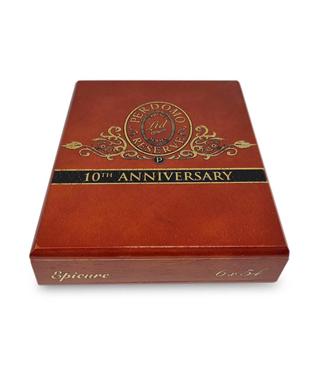 Perdomo Reserve 10th Anniversary Epicure Cigar Box View 2 from AuCigars, premium Cuban cigar