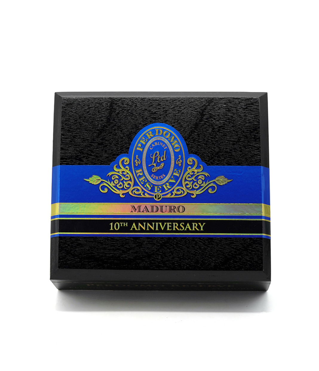 Perdomo Reserve 10th Anniversary Maduro Epicure Cigar Box View 4 from AuCigars, premium Cuban cigar