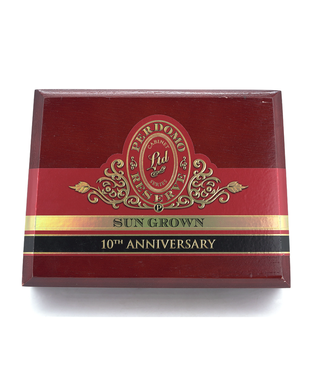 Perdomo Reserve 10Th Anniversary Sun Grown Figurado Cigar Box View 3 from AuCigars, premium Cuban cigar