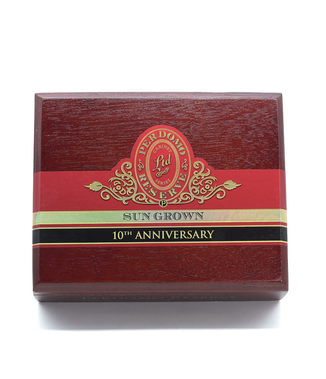 Perdomo Reserve 10Th Anniversary Sun Grown Super Toro Cigar Box View 4 from AuCigars, premium Cuban cigar