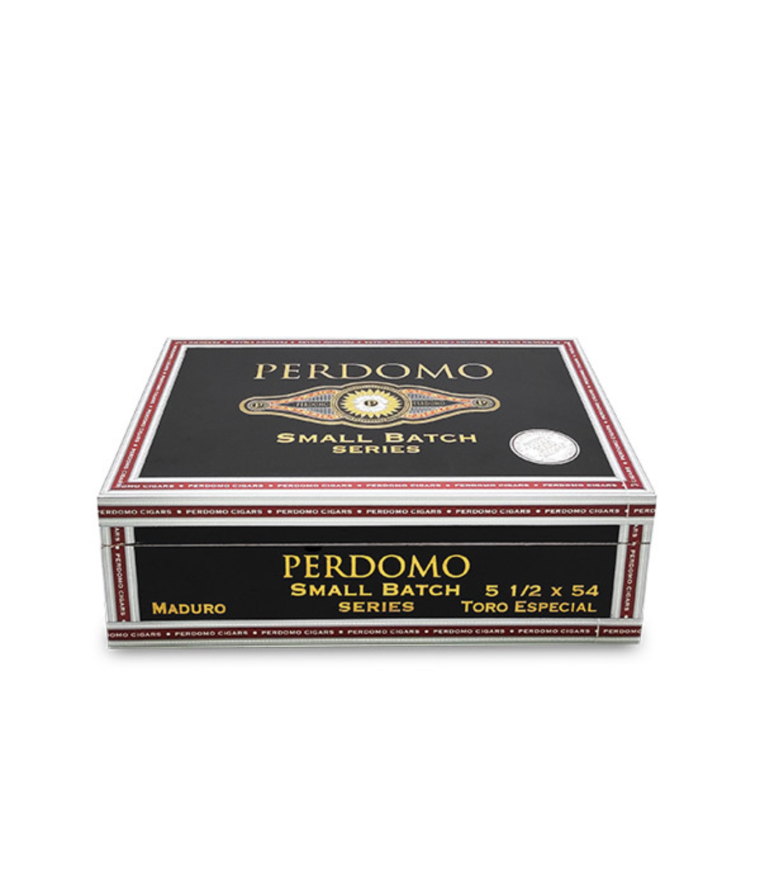 Perdomo Small Batch Series Maduro Toro Especial Cigar Box View 2 from AuCigars, premium Cuban cigar