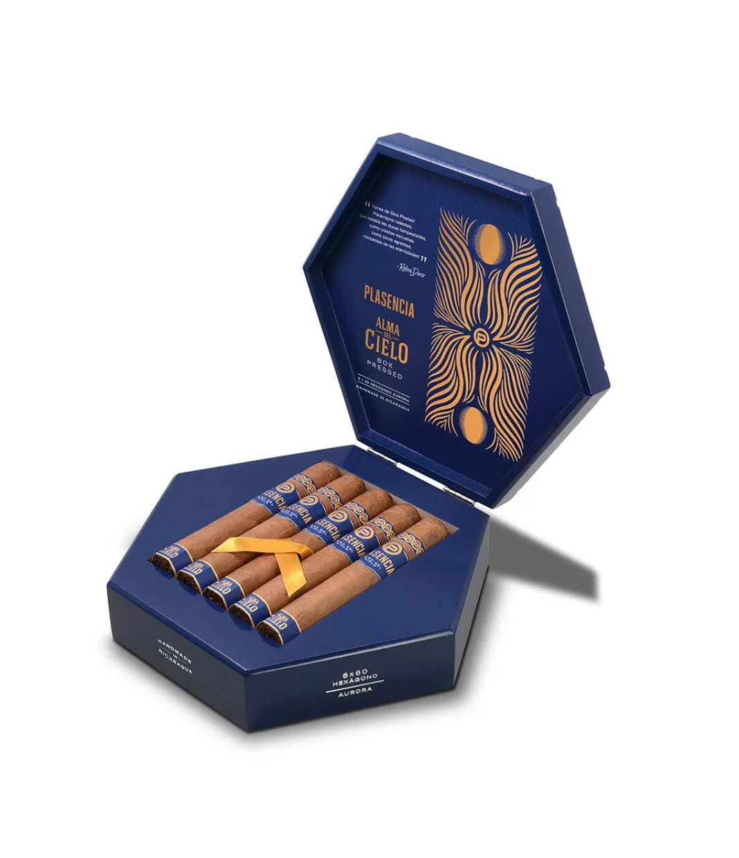 Plasencia Alma Del Cielo Amanecer Hexagono Cigar Box View 2 from AuCigars, premium Cuban cigar