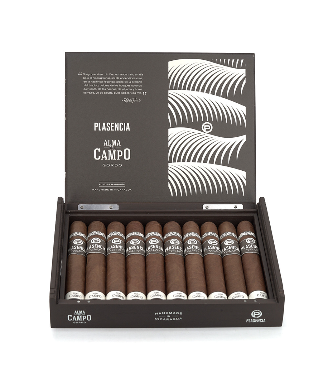 Plasencia Alma del Campo Madrono Cigar Box View 3 from AuCigars, premium Cuban cigar