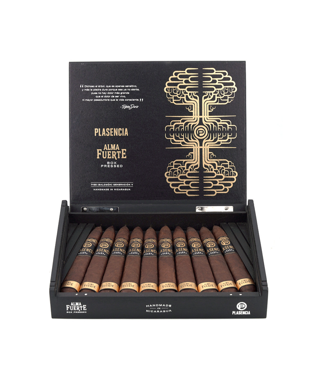 Plasencia Alma Fuerte Generacion V Cigar Box View 3 from AuCigars, premium Cuban cigar