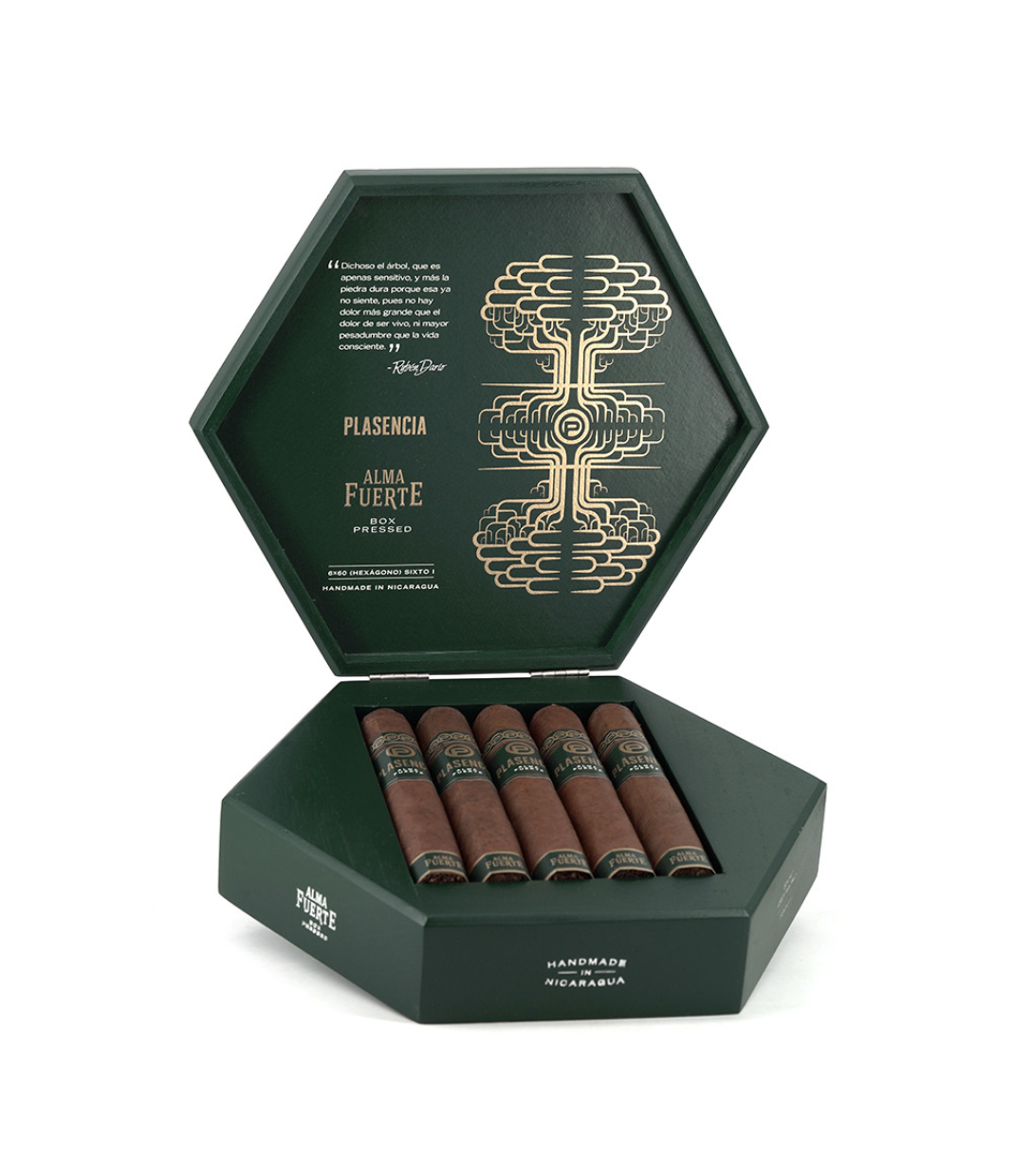 Plasencia Alma Fuerte Sixto I Colorado Claro Cigar Box of 10 close-up from AuCigars, premium Cuban cigar