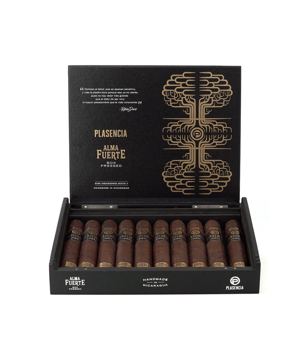 Plasencia Alma Fuerte Sixto II Cigar Box View 3 from AuCigars, premium Cuban cigar