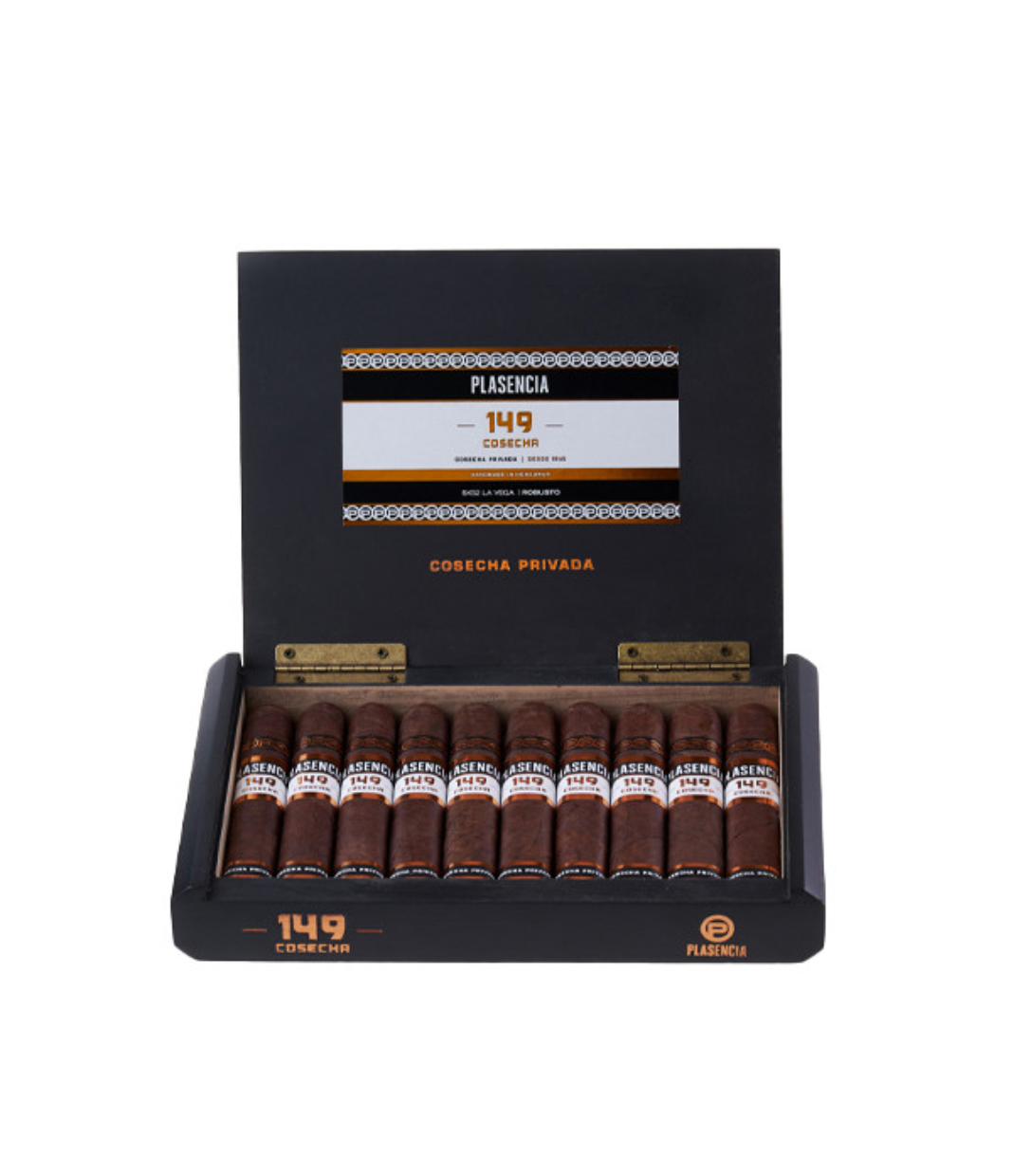 Plasencia Cosecha 149 La Vega Robusto Cigar Box View 3 from AuCigars, premium Cuban cigar