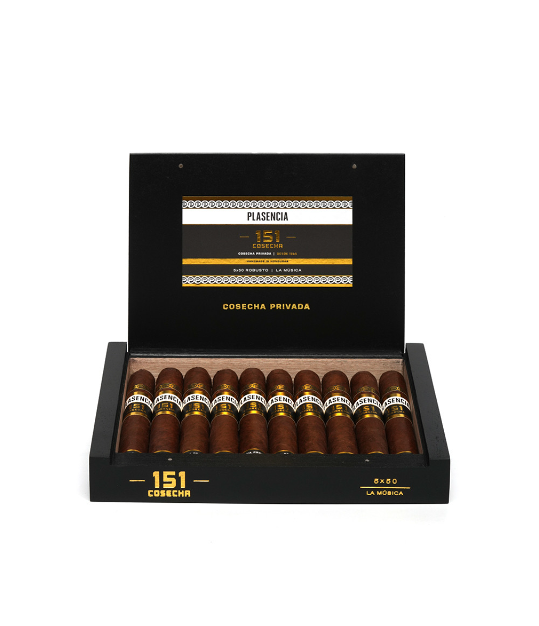Plasencia Cosecha 151 La Musica Robusto Cigar Box View 3 from AuCigars, premium Cuban cigar