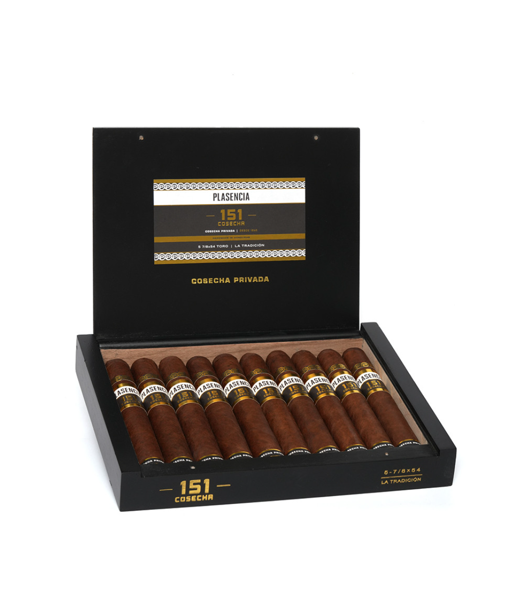 Plasencia Cosecha 151 La Tradicion Toro Cigar Box of 10 close-up from AuCigars, premium Cuban cigar