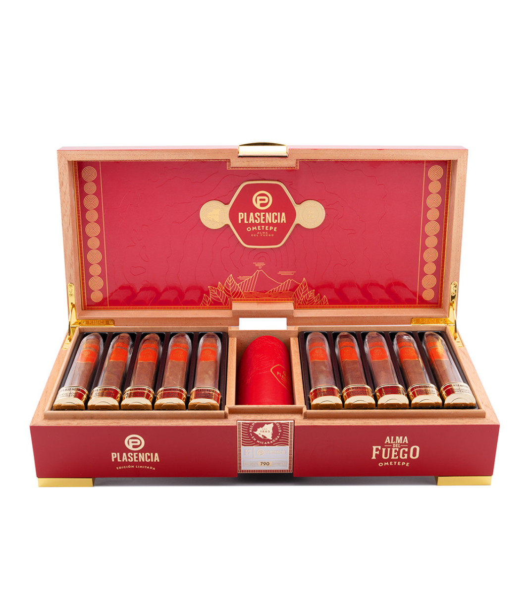 Plasencia Alma del Fuego Ometepe 2024 Limted Edition Cigar Box View 3 from AuCigars, premium Cuban cigar