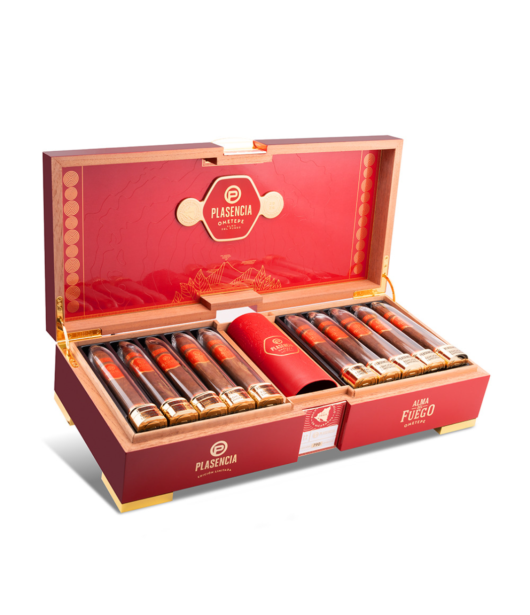 Plasencia Alma del Fuego Ometepe 2024 Limted Edition Cigar Box of 20 close-up from AuCigars, premium Cuban cigar