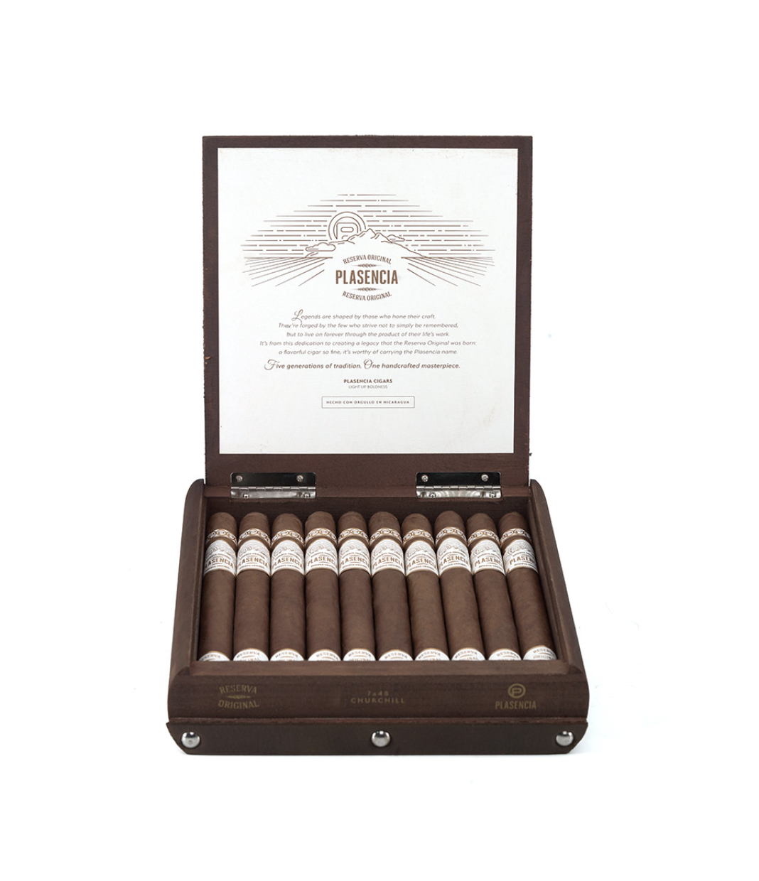 Plasencia Reserva Original Churchill Cigar Box View 3 from AuCigars, premium Cuban cigar