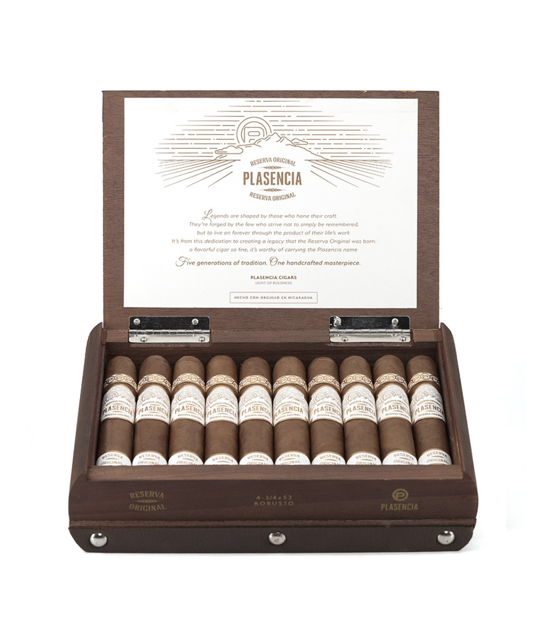Plasencia Reserva Original Robusto Cigar Box View 3 from AuCigars, premium Cuban cigar
