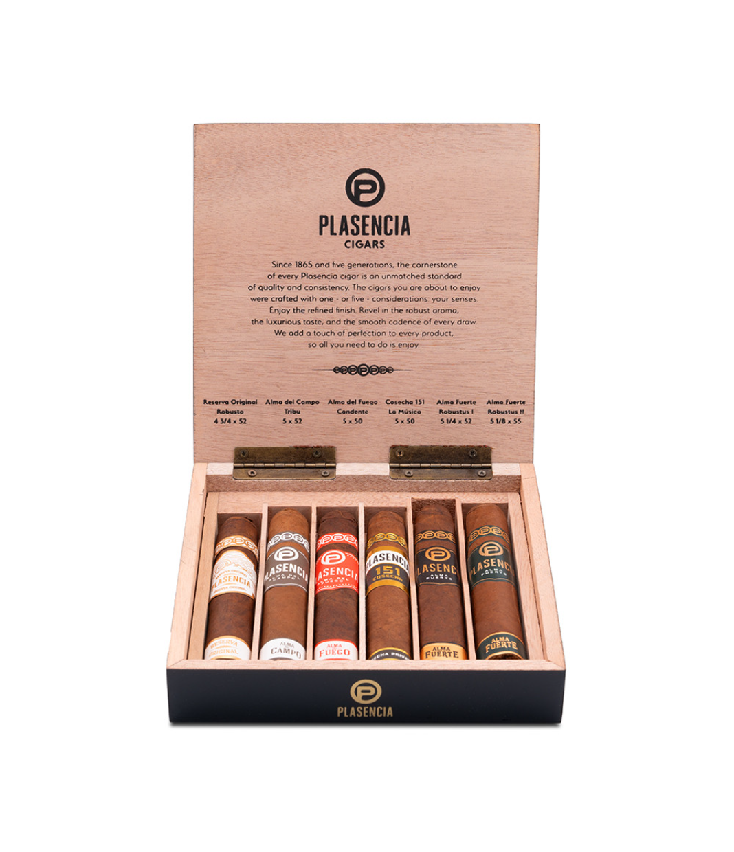 Plasencia Sampler Robusto Collection Cigar Box View 3 from AuCigars, premium Cuban cigar