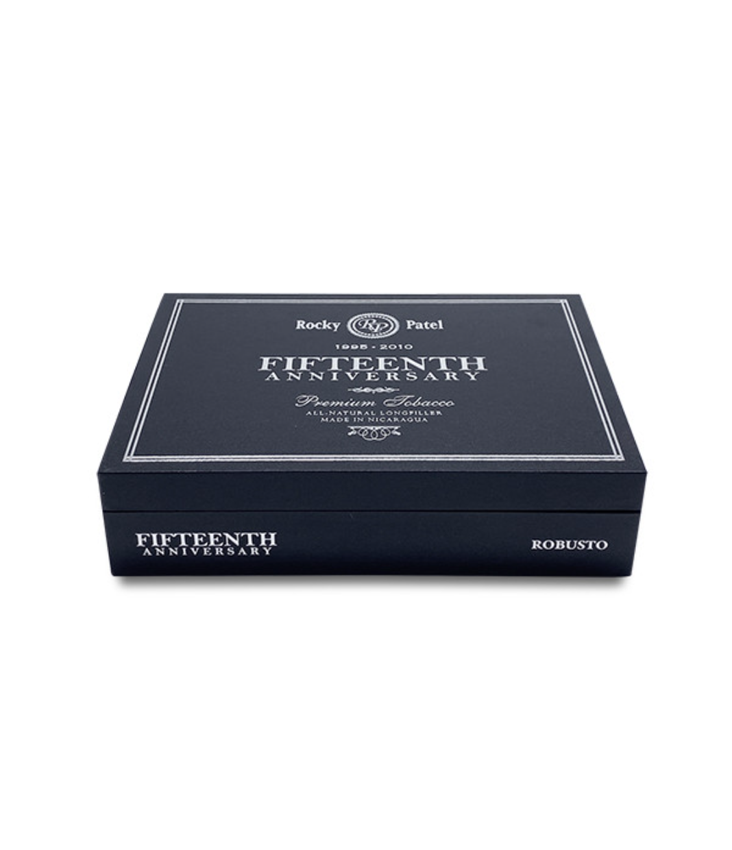 Rocky Patel 15th Anniversary Robusto Cigar Box View 2 from AuCigars, premium Cuban cigar
