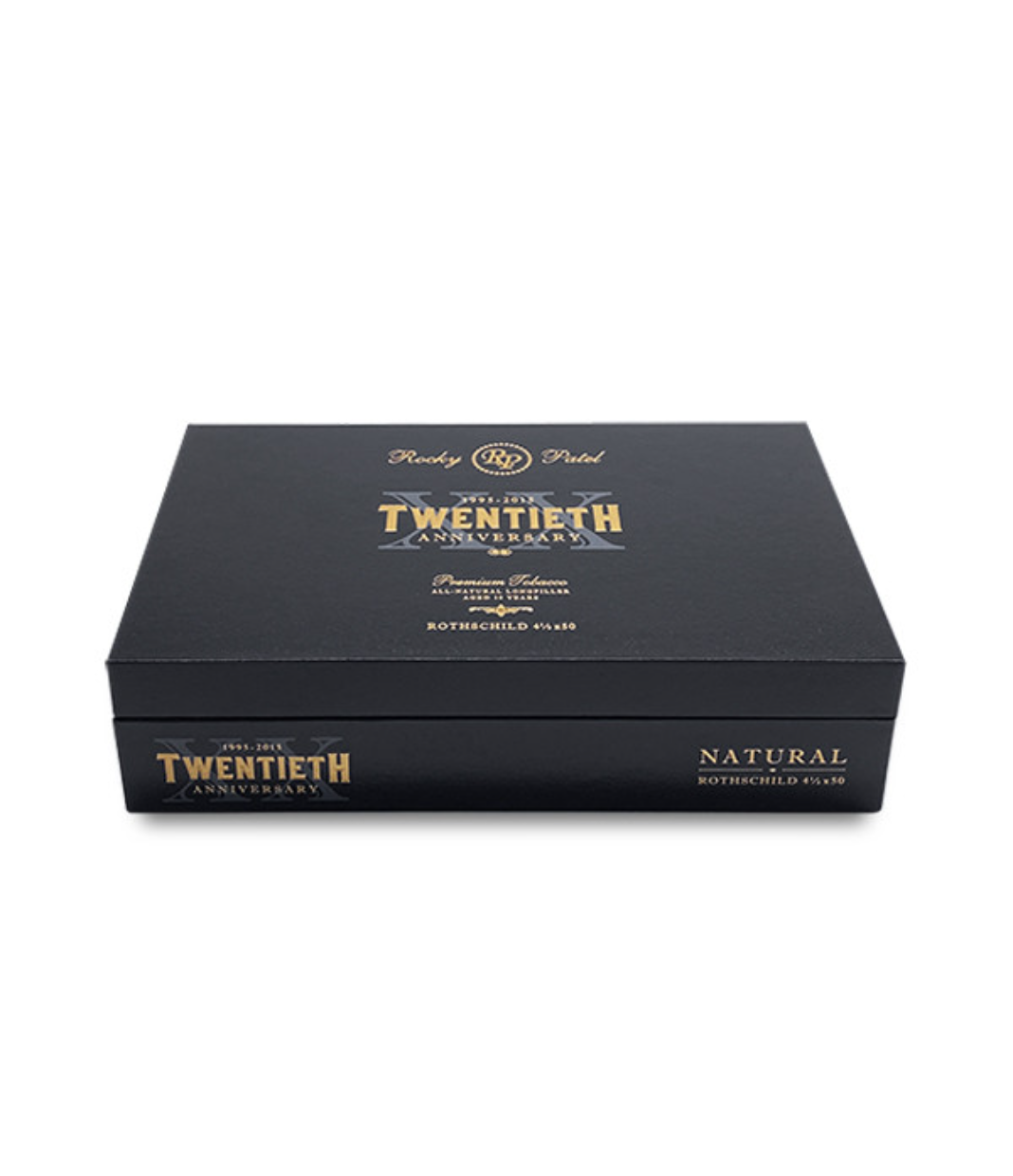 Rocky Patel 20th Anniversary Rothschild Cigar Box View 2 from AuCigars, premium Cuban cigar