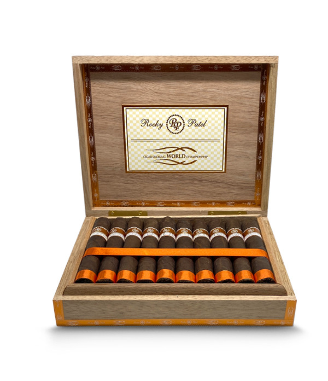 Rocky Patel Cigar Smoking World Championship Toro Cigar Box of 20 close-up from AuCigars, premium Cuban cigar