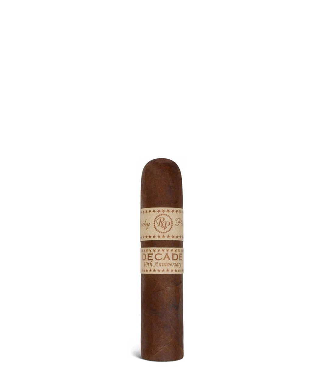 Rocky Patel Decade Short Robusto Cigar close-up from AuCigars, premium Cuban cigar