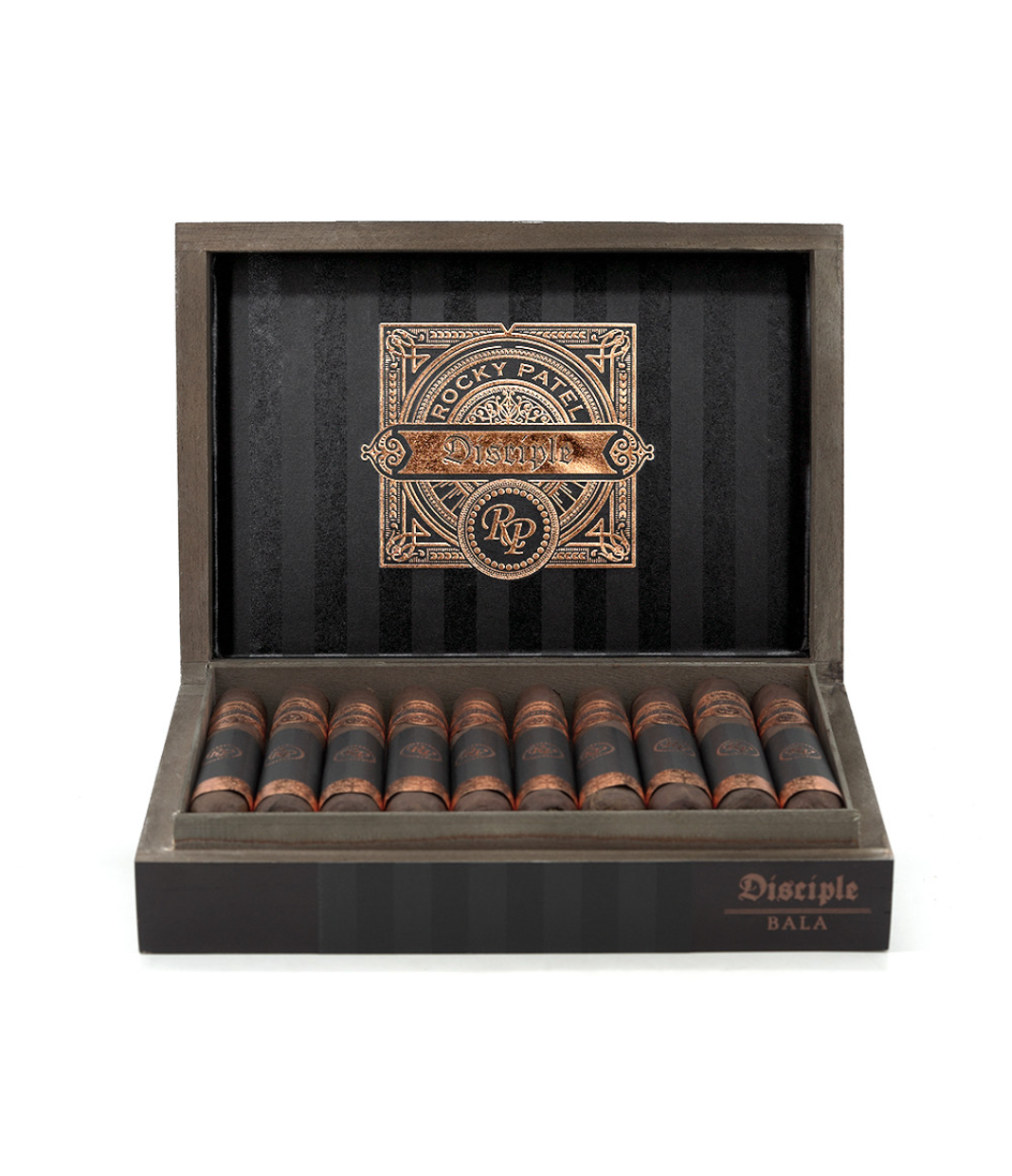 Rocky Patel Disciple Bala Cigar Box View 2 from AuCigars, premium Cuban cigar