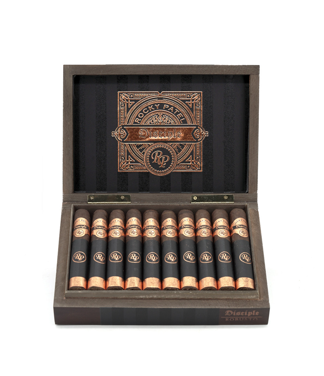 Rocky Patel Disciple Robusto Cigar Box View 2 from AuCigars, premium Cuban cigar