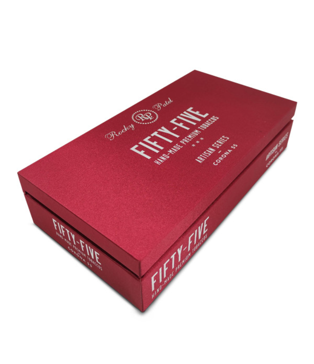 Rocky Patel Fifty-Five Corona Cigar Box View 2 from AuCigars, premium Cuban cigar