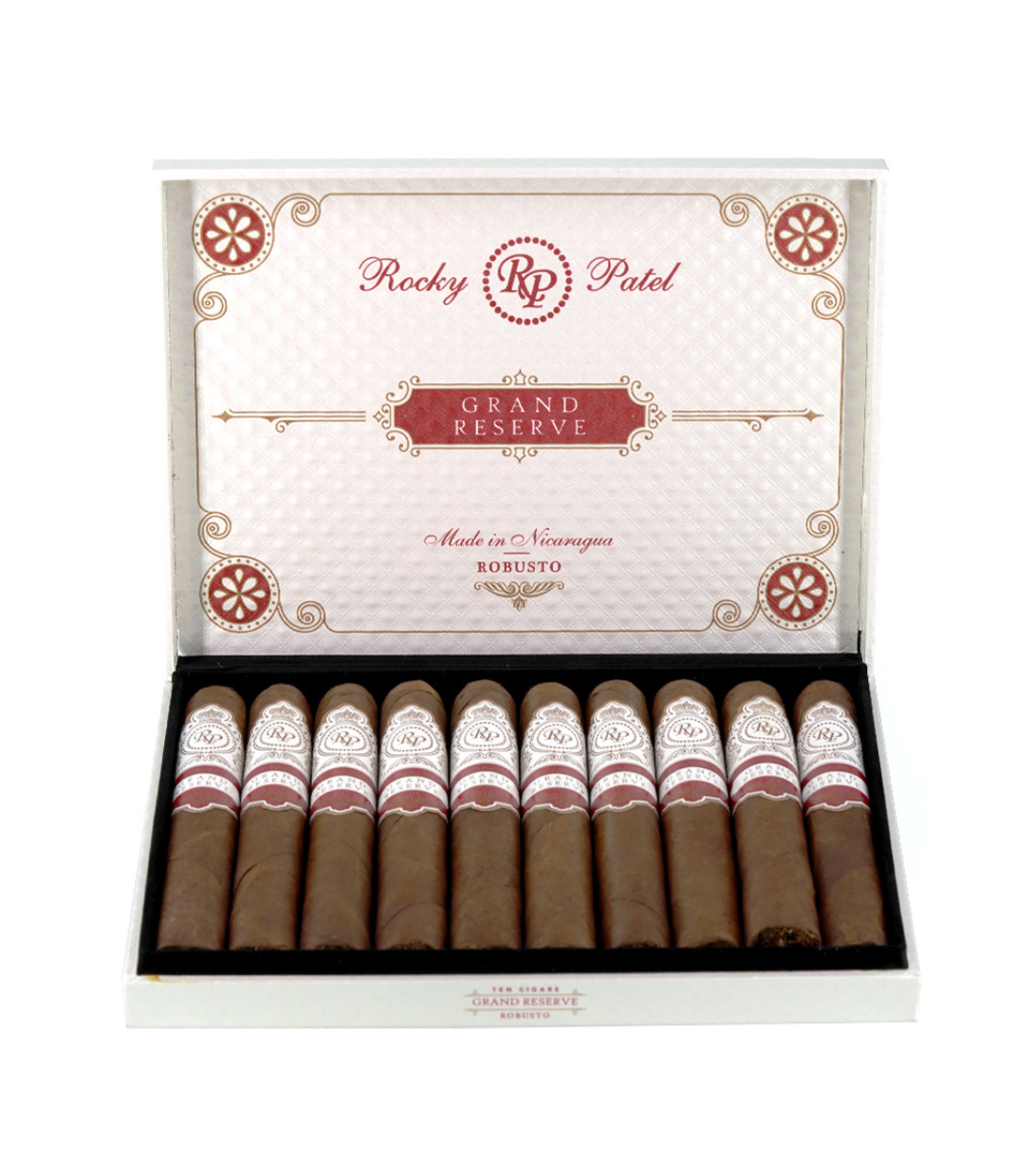 Rocky Patel Grand Reserve Robusto Cigar Box View 2 from AuCigars, premium Cuban cigar