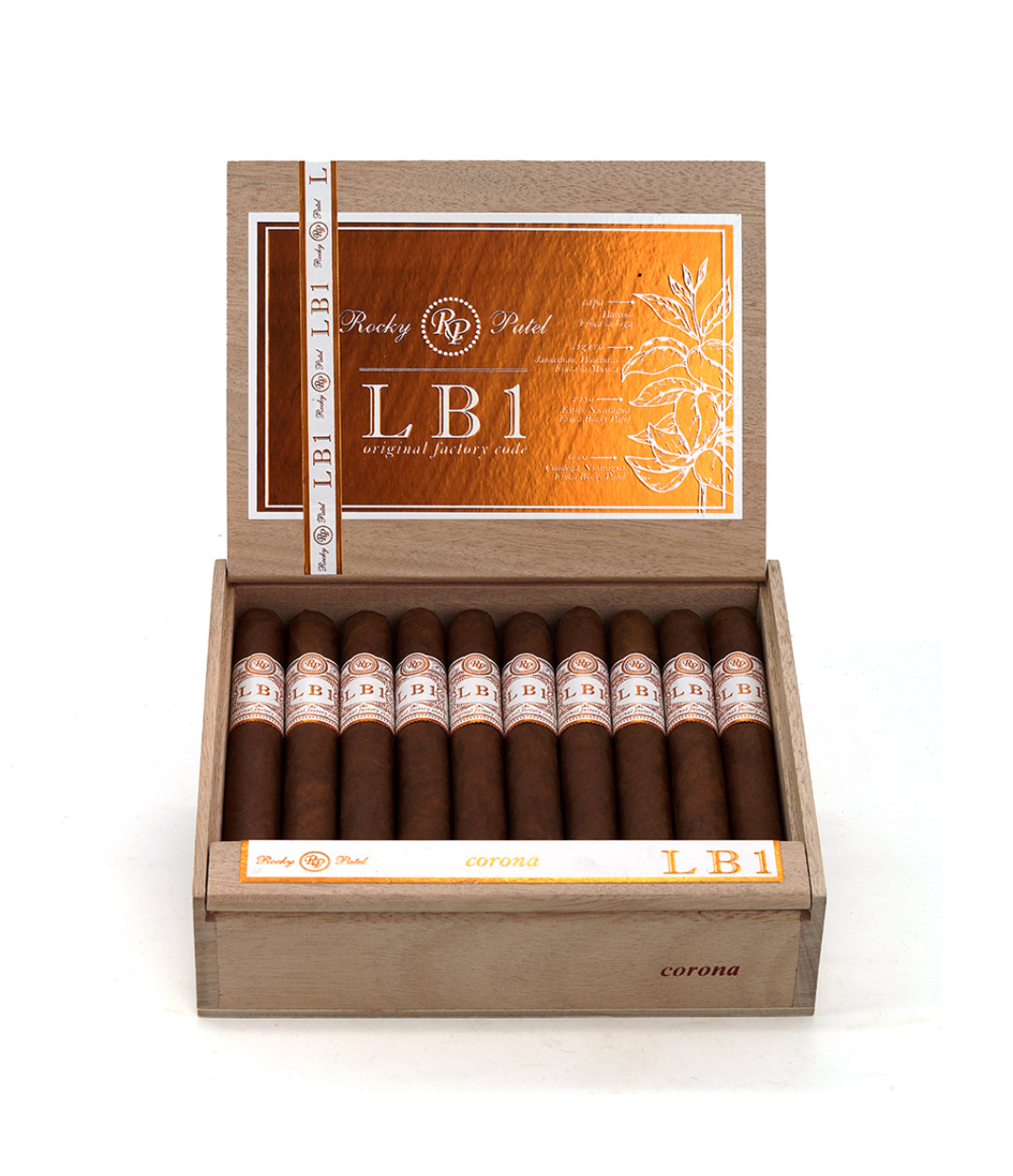 Rocky Patel LB1 Corona Cigar Box View 2 from AuCigars, premium Cuban cigar