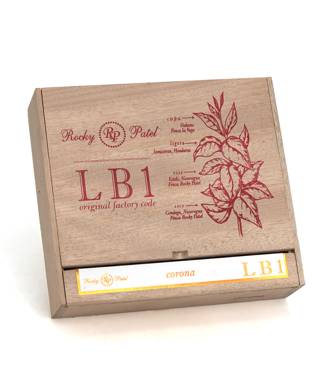 Rocky Patel LB1 Corona Cigar Box View 3 from AuCigars, premium Cuban cigar