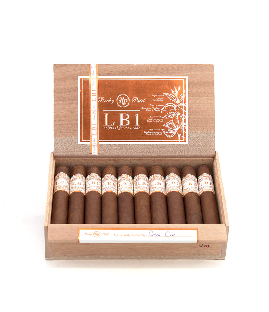 Rocky Patel LB1 Sixty Cigar Box View 2 from AuCigars, premium Cuban cigar
