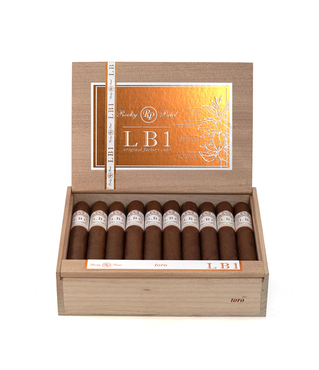 Rocky Patel LB1 Toro Cigar Box View 2 from AuCigars, premium Cuban cigar