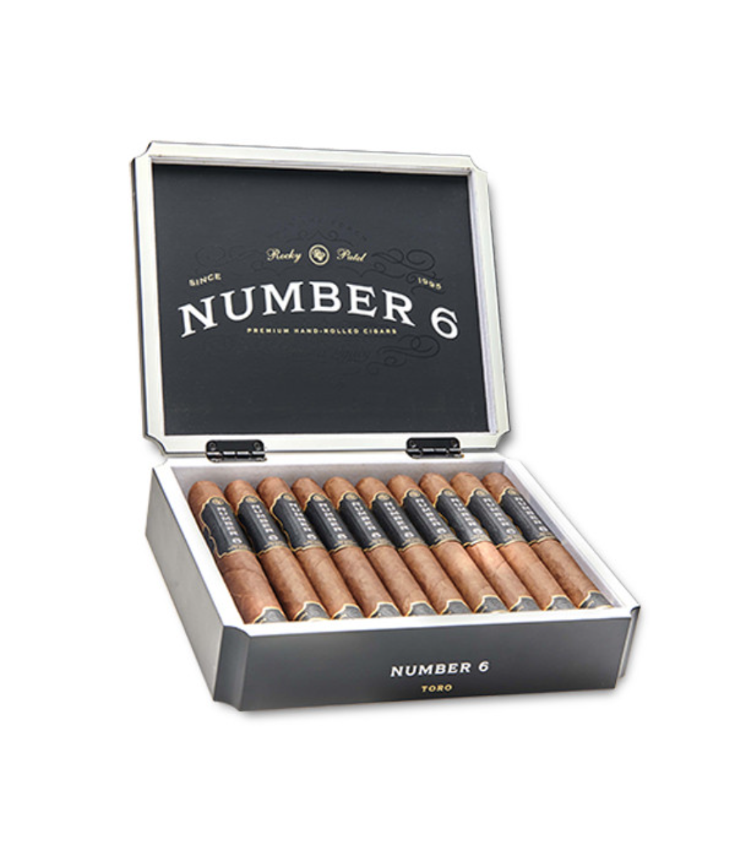 Rocky Patel Number 6 Toro Cigar Box of 20 close-up from AuCigars, premium Cuban cigar