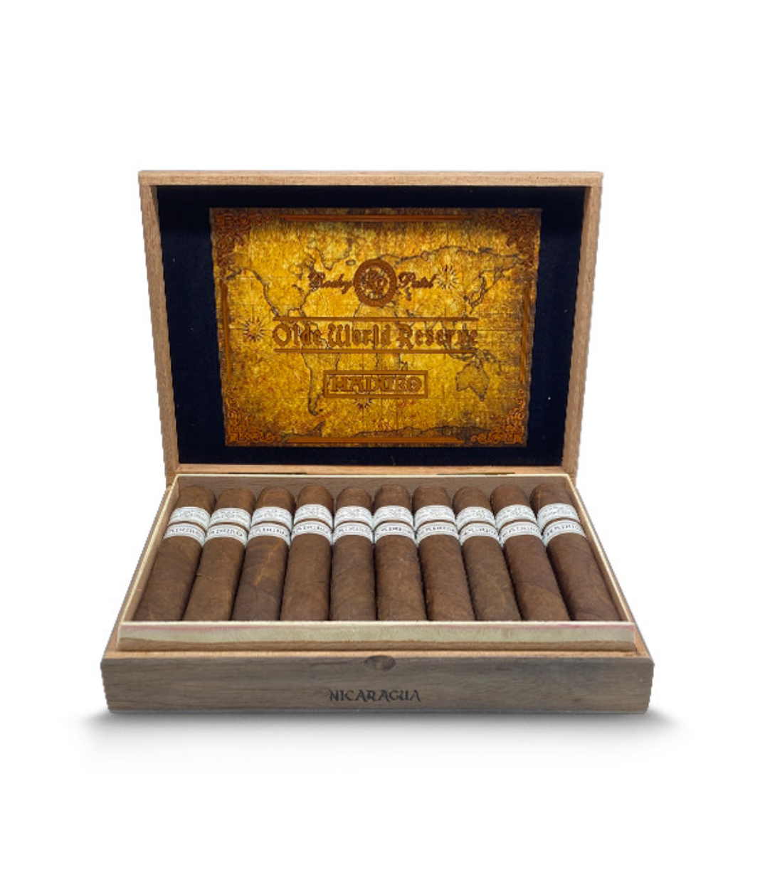 Rocky Patel Olde World Reserve Maduro Sixty Cigar Box of 20 close-up from AuCigars, premium Cuban cigar