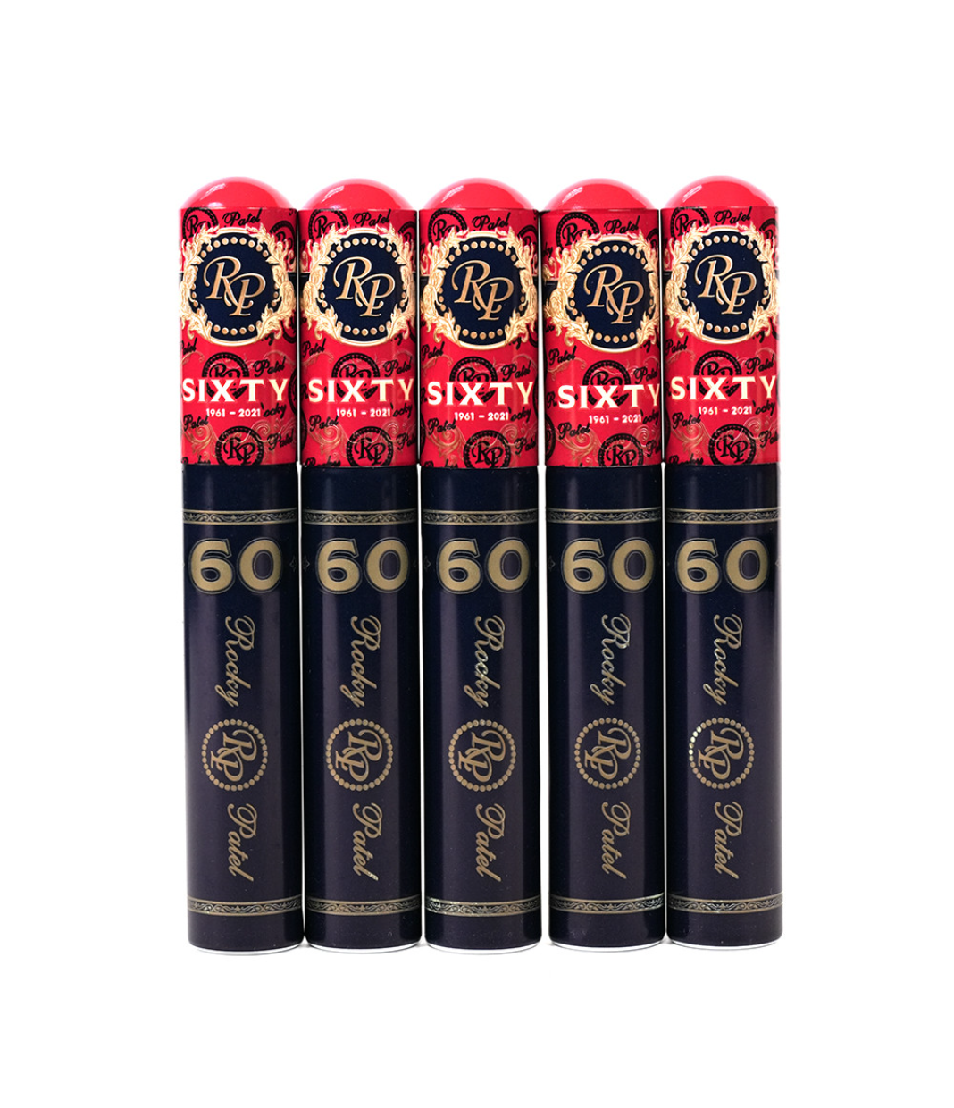 Rocky Patel RP Sixty Deluxe Toro Cigar Box of 5 close-up from AuCigars, premium Cuban cigar
